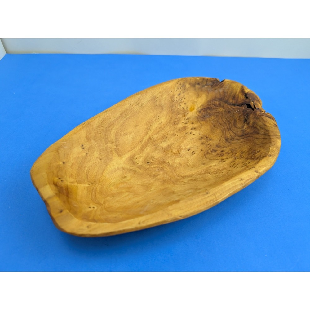Enrico 2190 9" Natural Wood Dish Medium Platter Tray